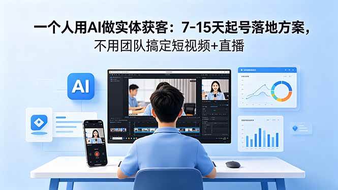 （18432期）一个人用AI做实体获客：7-15天起号落地方案，不用团队搞定短视频+直播-泰戈创艺资源库