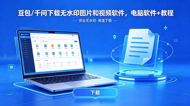 (18456期)豆包/千问下载无水印图片和视频软件,电脑软件+教程-泰戈创艺资源库