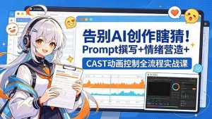 (18473期)告别AI创作瞎猜!Prompt撰写+情绪营造+CAST动画控制全流程实战课-泰戈创艺资源库