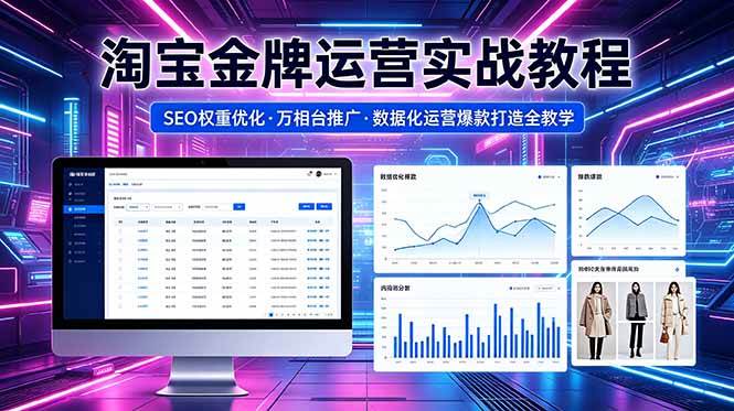 (18507期)2026 淘宝金牌运营实战教程,SEO权重优化万相台推广,数据化运营爆款打造全教学-泰戈创艺资源库