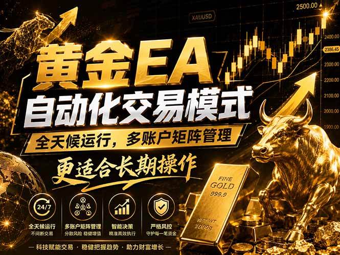(18509期)黄金EA量化:多窗口矩阵稳定运行,系统自动执行,收益空间持续放大-泰戈创艺资源库