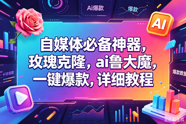 (18531期)玫瑰克隆,一键ai神器,爆款工具,自媒体必备,60多个功能的详细教程-泰戈创艺资源库