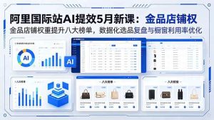 (18556期)阿里国际站AI提效5月新课:金品店铺权重提升八大榜单,数据化选品复盘与橱窗利用率优化-泰戈创艺资源库