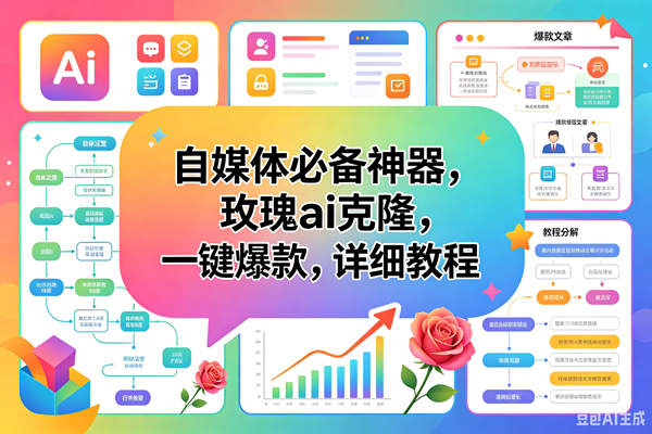 (18598期)玫瑰克隆工具,一键ai神器,爆款工具,自媒体必备,60多个功能,详细教程-泰戈创艺资源库