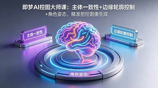 (18619期)即梦AI控图大师课:主体一致性+边缘轮廓控制+角色姿态,精准把控图像生成-泰戈创艺资源库