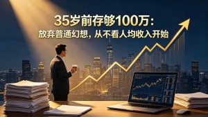 (18689期)35岁前存够100万:放弃普通幻想,从不看人均收入开始-泰戈创艺资源库