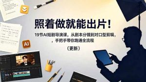 (18694期)照着做就能出片!19节AI短剧导演课,从剧本分镜到对口型剪辑,手把手带你跑通全流程(更新)-泰戈创艺资源库
