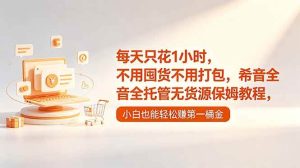 (18697期)每天只花1小时,不用囤货不用打包,希音全托管无货源保姆教程,小白也能轻松赚第一桶金-泰戈创艺资源库