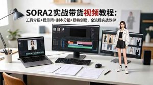 (18718期)SORA2实战带货视频教程:工具介绍+提示词+剧本分镜+模特创建,全流程实战教学-泰戈创艺资源库