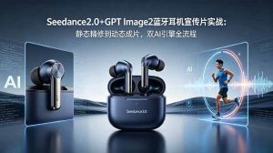 (18730期)Seedance2.0+GPT Image2蓝牙耳机宣传片实战:静态精修到动态成片,双AI引擎全流程-泰戈创艺资源库