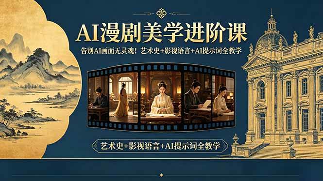 (18802期)告别AI画面无灵魂!AI漫剧美学进阶课-更新,艺术史+影视语言+AI提示词全教学-泰戈创艺资源库