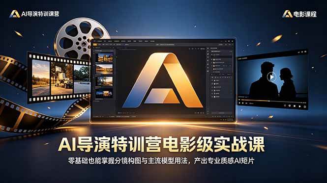 (18804期)AI导演特训营电影级实战课,零基础也能掌握分镜构图与主流模型用法,产出专业质感AI短片-泰戈创艺资源库
