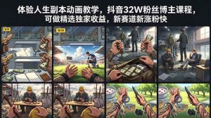 （18826期）体验人生副本动画教学， 抖音32W粉丝博主课程，可做精选独家收益，新赛道新涨粉快-泰戈创艺资源库
