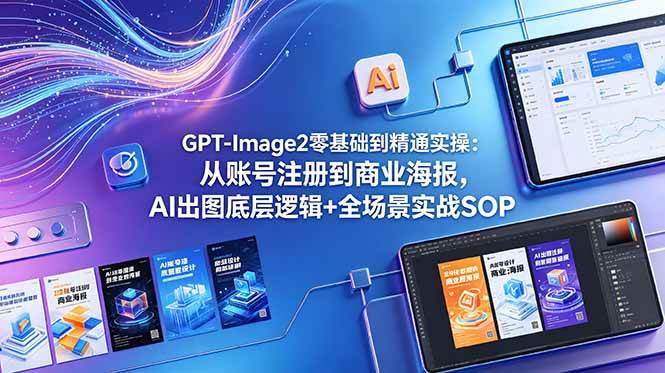(18835期)GPT-Image2零基础到精通实操:从账号注册到商业海报,AI出图底层逻辑+全场景实战SOP-泰戈创艺资源库