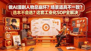 （18850期）做AI漫剧人物总崩坏？场景道具不一致？选本不会选？这套工业化SOP全解决 (更新)-泰戈创艺资源库