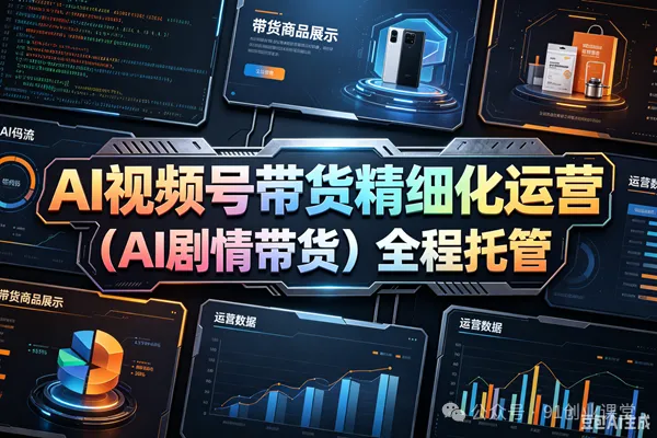 (AI剧情带货)视频号精细化代运营,历时两个月研究测试的新玩法,社裙免费参加-泰戈创艺资源库