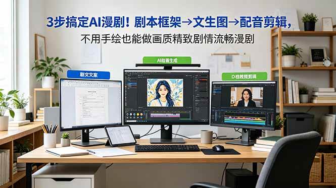 （18866期）3步搞定AI漫剧！剧本框架→文生图→配音剪辑，不用手绘也能做画质精致剧情流畅漫剧-泰戈创艺资源库