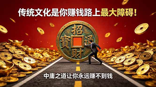 （18872期）付费文章：传统文化是你赚钱路上最大障碍！中庸之道让你永远赚不到钱-泰戈创艺资源库