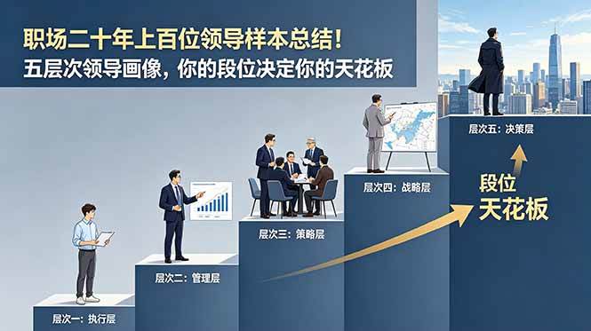 （18900期）付费文章：职场二十年上百位领导样本总结！五层次领导画像，你的段位决定你的天花板-泰戈创艺资源库