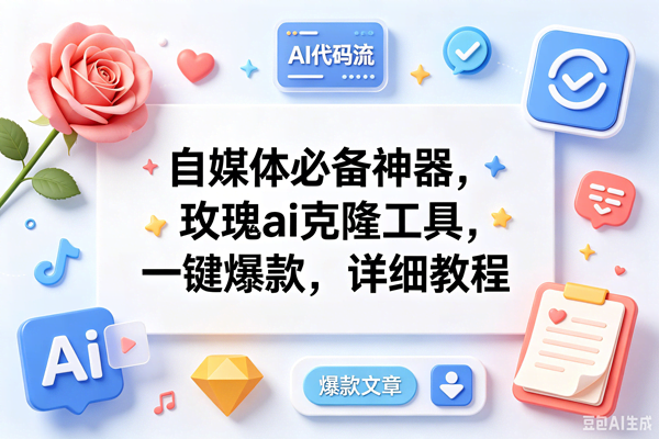 （18882期）玫瑰克隆ai工具，一键爆款ai工具，自媒体必备神器，50多个功能，详细教程-泰戈创艺资源库