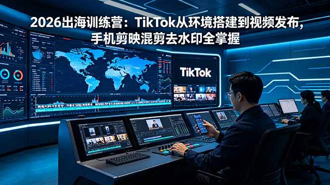 （18875期）2026出海训练营：TikTok从环境搭建到视频发布，手机剪映混剪去水印全掌握-泰戈创艺资源库