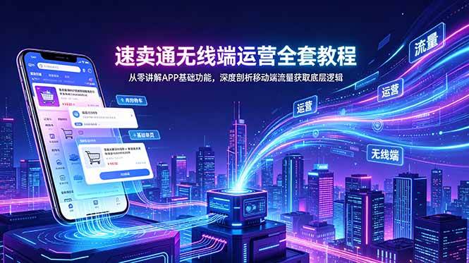（18904期）速卖通无线端运营全套教程，从零讲解APP基础功能，深度剖析移动端流量获取底层逻辑-泰戈创艺资源库
