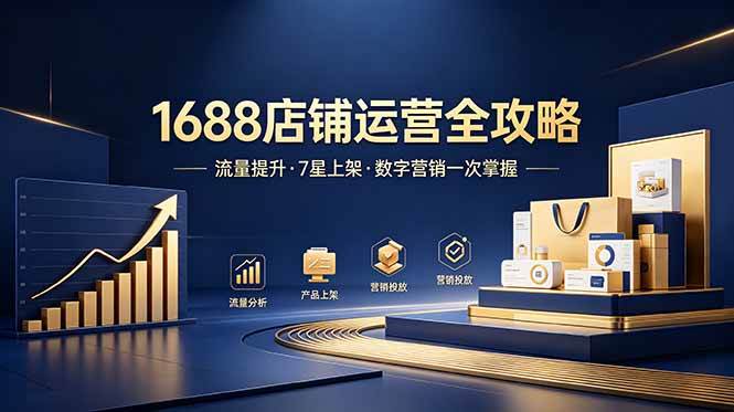 (18976期)1688店铺没流量?产品上架不到7星?数字营销不会投?全套运营技能一次学(更新6月)-泰戈创艺资源库
