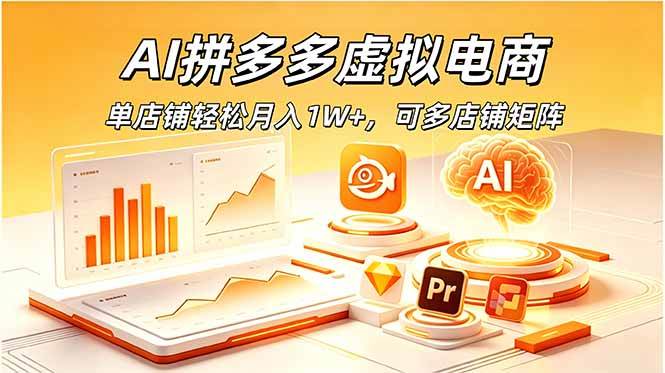(18987期)AI拼多多虚拟电商,单店铺轻松月入1W+,可多店铺矩阵-泰戈创艺资源库