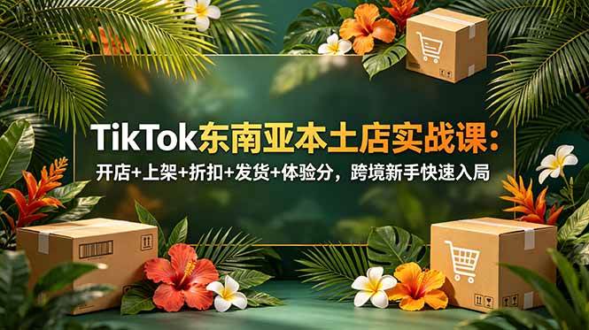 (18984期)TikTok东南亚本土店实战课:开店+上架+折扣+发货+体验分,跨境新手快速入局-泰戈创艺资源库