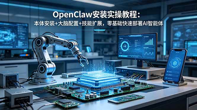 (18982期)OpenClaw安装实操教程:本体安装+大脑配置+技能扩展,零基础快速部署AI智能体-泰戈创艺资源库