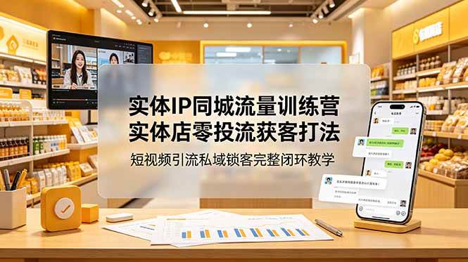 （18999期）实体IP同城流量训练营：实体店零投流获客打法，短视频引流私域锁客完整闭环教学-泰戈创艺资源库
