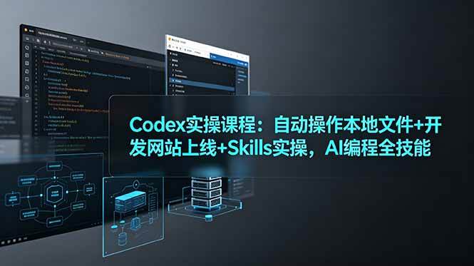 (19009期)Codex实操课程:自动操作本地文件+开发网站上线+Skills实操,AI编程全技能-泰戈创艺资源库