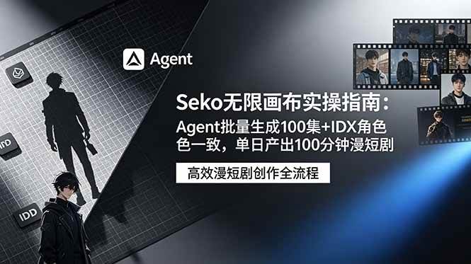 (19006期)Seko无限画布实操指南:Agent批量生成100集+IDX角色一致,单日产出100分钟漫短剧-泰戈创艺资源库