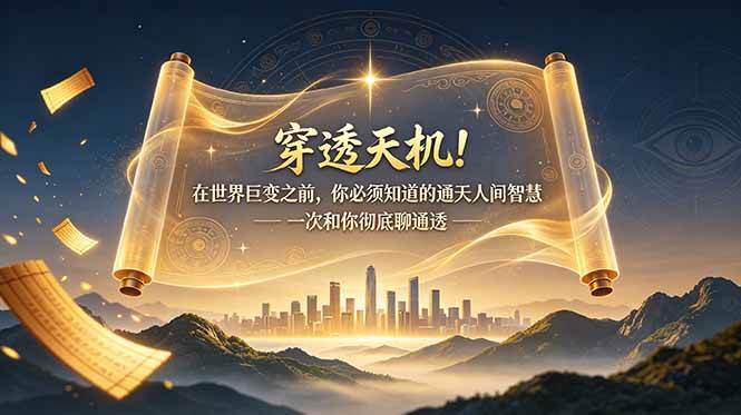 (19063期)付费文章:穿透天机!在世界巨变之前,你必须知道的通天人间智慧 一次和你彻底聊通透-泰戈创艺资源库