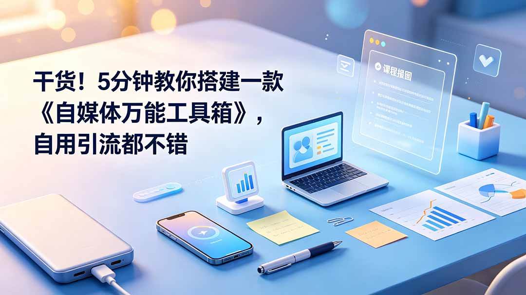 (19064期)干货!5分钟教你搭建一款《自媒体万能工具箱》,自用引流都不错-泰戈创艺资源库