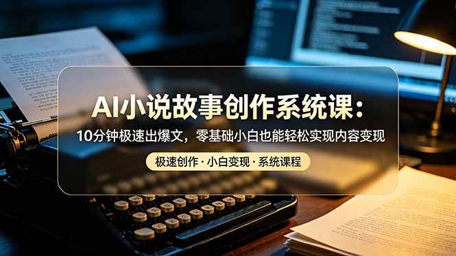 （19053期）AI小说故事创作系统课：10分钟极速出爆文，零基础小白也能轻松实现内容变现-泰戈创艺资源库