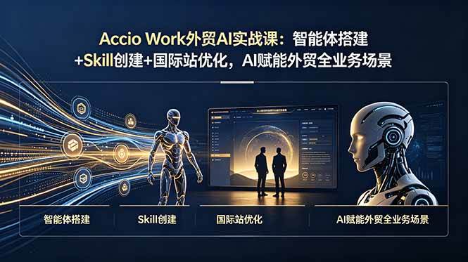 (19086期)Accio Work外贸AI实战课:智能体搭建+Skill创建+国际站优化,AI赋能外贸全业务场景-泰戈创艺资源库