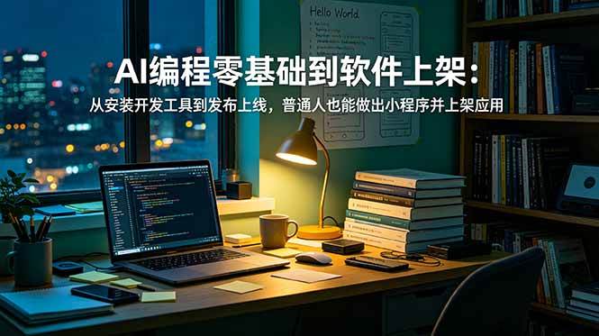 (19109期)AI编程零基础到软件上架:从安装开发工具到发布上线,普通人也能做出小程序并上架应用商店-泰戈创艺资源库