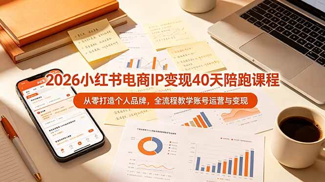 (19103期)2026小红书电商IP变现40天陪跑课程-11期,从零打造个人品牌,全流程教学账号运营与变现-泰戈创艺资源库