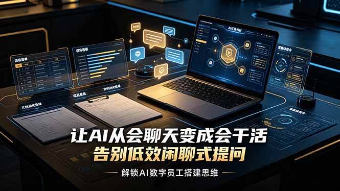 （19130期）让AI从会聊天变成会干活，告别低效闲聊式提问，解锁AI数字员工搭建思维-泰戈创艺资源库