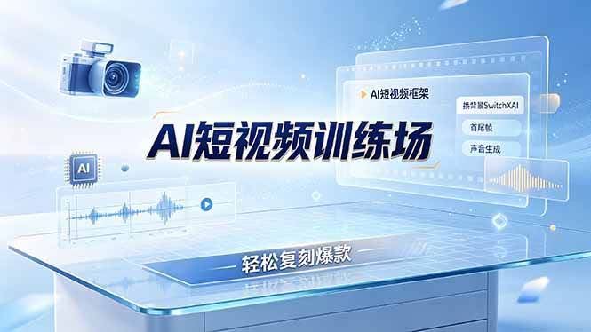 (19137期)老陈AI短视频训练场:AI短视频框架+换背景SwitchXAI+首尾帧+声音生成,轻松复刻爆款-泰戈创艺资源库