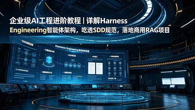 (19158期)企业级AI工程进阶教程|详解Harness Engineering智能体架构,吃透SDD规范,落地商用RAG项目-泰戈创艺资源库