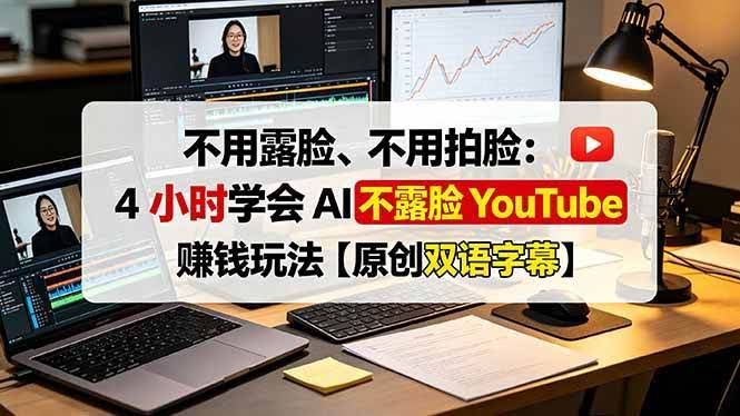 (19161期)不用露脸、不用拍脸:4 小时学会 AI 不露脸 YouTube 赚钱玩法【原创双语字幕】-泰戈创艺资源库