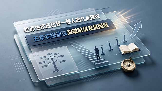 (19194期)付费文章:给原生家庭比较一般人的几点建议,五条实操建议突破阶层发展困境-泰戈创艺资源库