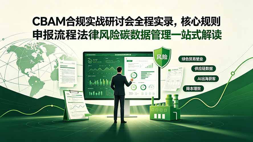 (19235期)CBAM合规实战研讨会全程实录,核心规则申报流程法律风险碳数据管理一站式解读-泰戈创艺资源库