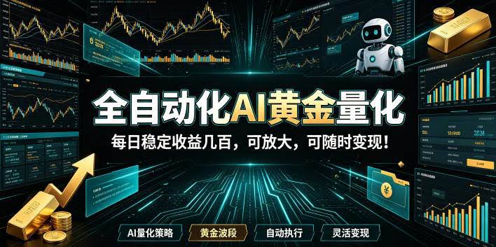 （19254期）全自动化AI黄金量化，每日稳定收益几百，可放大，可随时变现！-泰戈创艺资源库
