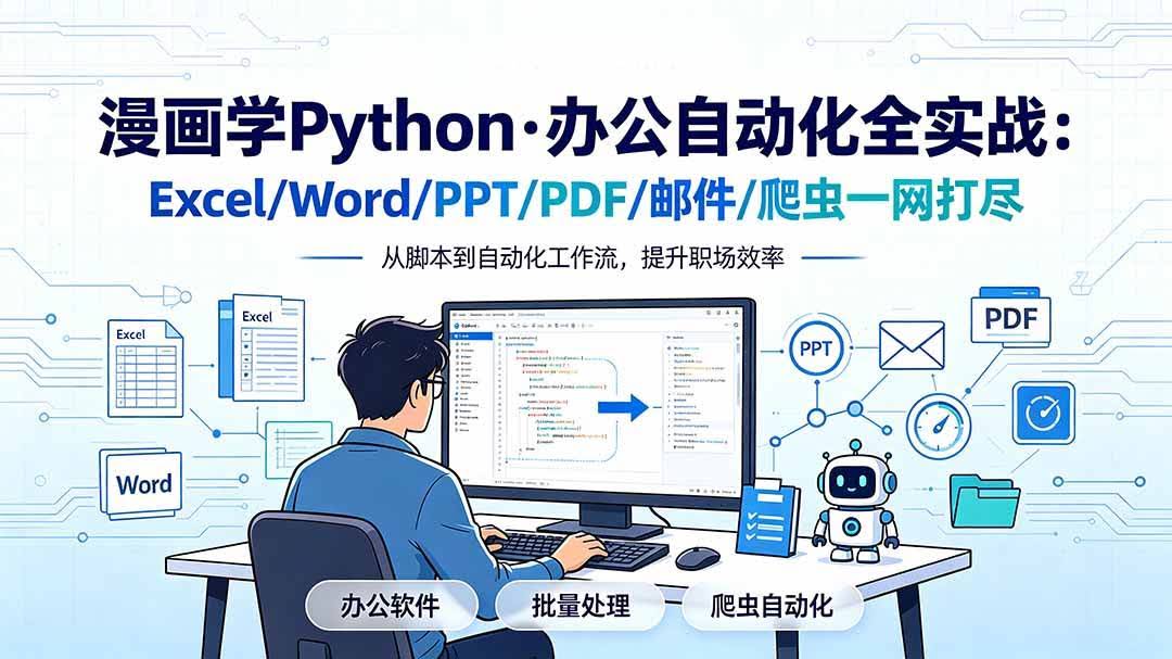 (19270期)漫画学Python·办公自动化全实战:Excel/Word/PPT/PDF/邮件/爬虫一网打尽-泰戈创艺资源库