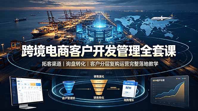 (19274期)跨境电商客户开发管理全套课·拓客渠道|询盘转化|客户分层复购运营完整落地教学-泰戈创艺资源库