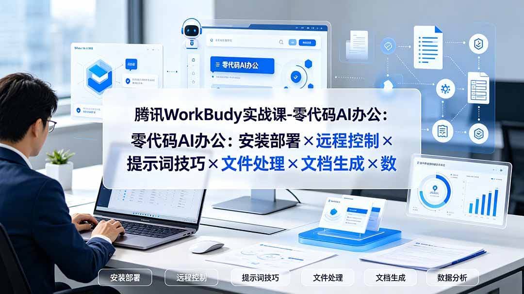(19325期)腾讯WorkBuddy实战课-零代码AI办公:安装部署×远程控制×提示词技巧×文件处理×文档生成×数据分析-泰戈创艺资源库