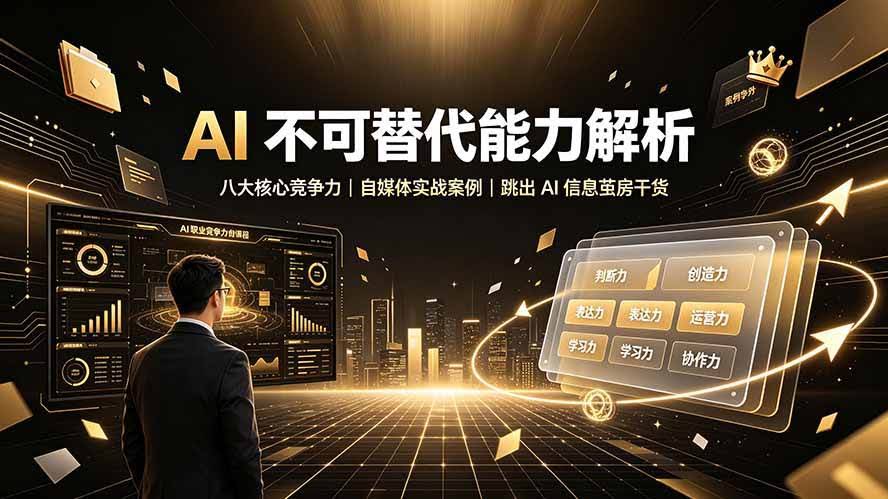 （19344期）付费文章：AI 不可替代能力解析▸八大核心竞争力｜自媒体实战案例｜跳出 AI 信息茧房干货-泰戈创艺资源库